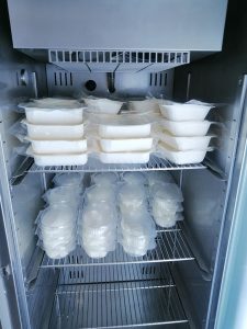 Camera di shelf-life dove i campioni sono stati stoccati in condizioni di refrigerazione a temperatura ed umidità controllate per l’intera durata della prova.